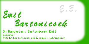emil bartonicsek business card
